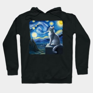 Burmilla Starry Night Inspired - Artistic Cat Hoodie